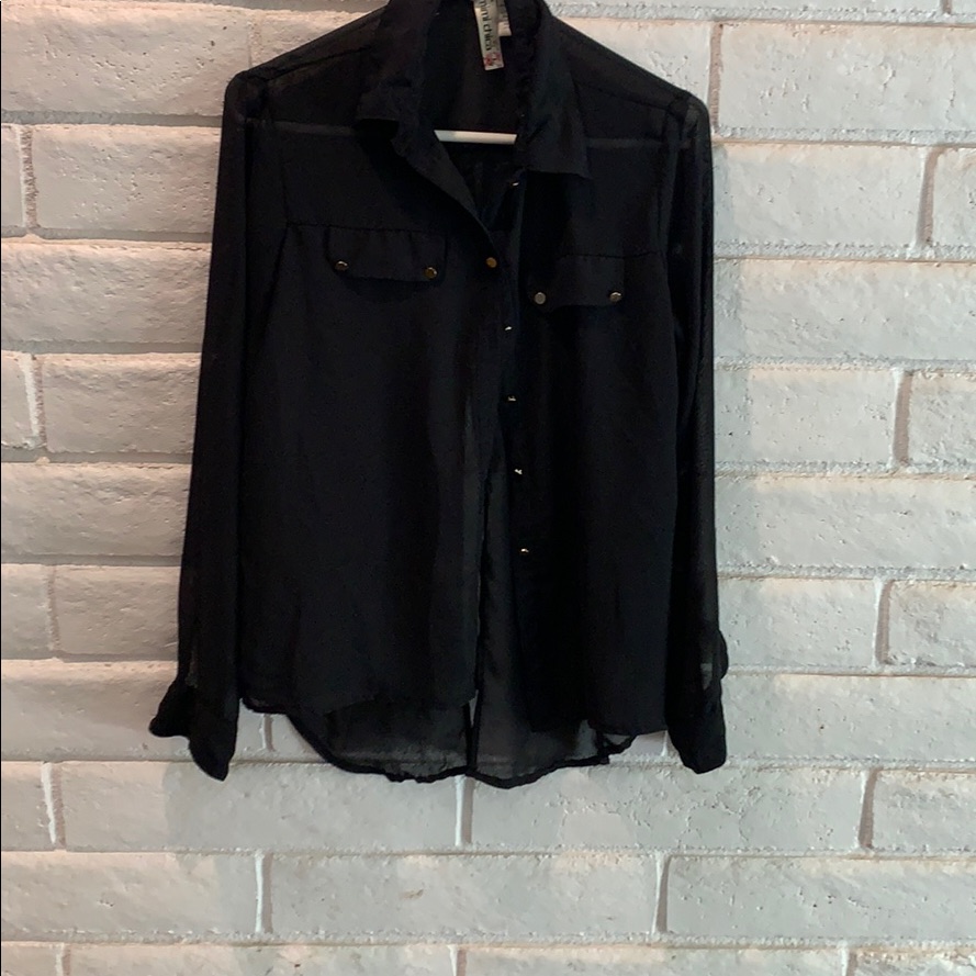 Black Long Black Blouse